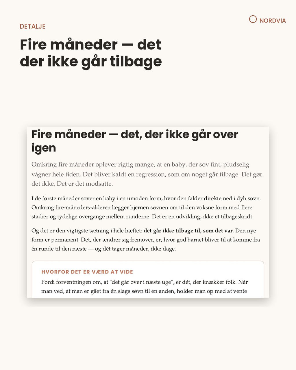Søvntryk — hvorfor din baby vågner klokken tre