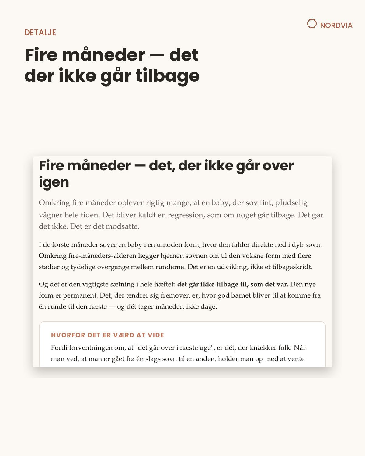 Søvntryk — hvorfor din baby vågner klokken tre