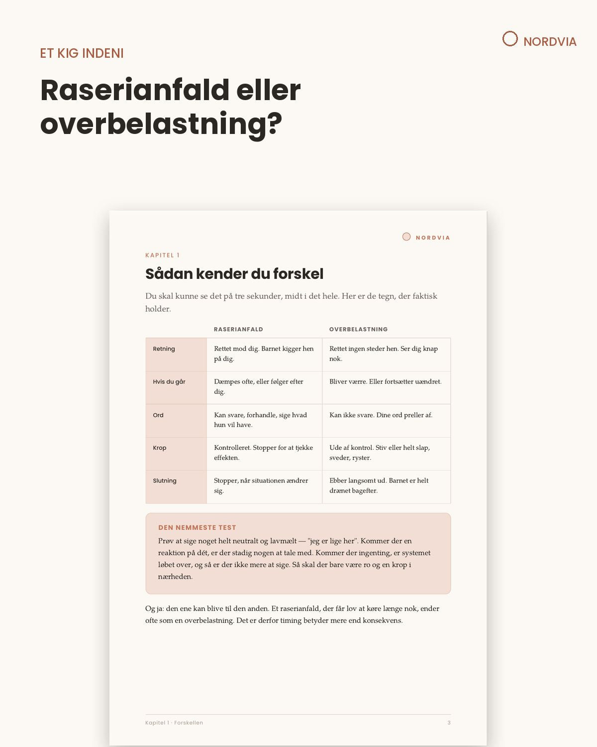 To slags gråd — raserianfald eller overbelastning?