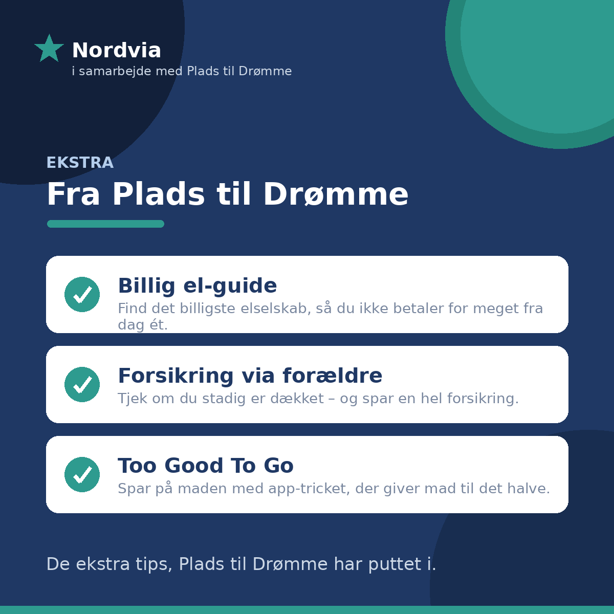 Studiestartpakke 2026 - Plads til Drømme